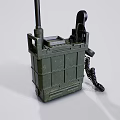 Green Commercial Communication Equipment Case With Telephone Handset And Coiled Cord