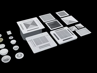 Modern Recessed Downlights and Spotlights with Square Round Design for Home Ceiling Lighting 3d model