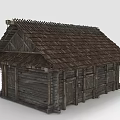 Traditional Log Cabin Exterior Design With Brown Tiled Roof And Wooden Structure