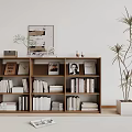 Modern Bookshelf Floor Bookshelf Bookcase 3d model