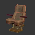 Airplane Interior Comfortable Seat Design With Beige Upholstery And Armrests