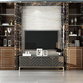 Modern TV Background Cabinet 3d model