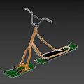 Orange Frame Fitness Machine With Green Pedals And Black Handle For Training