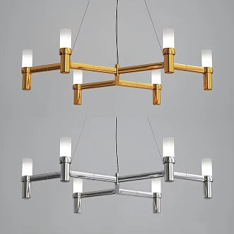 modern chandelier crown minor nemo gold chrome jugen blue 3d model