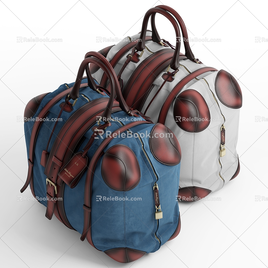 Modern Handbag Clothes Bag 3d model