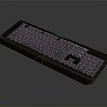 Modern Black Computer Keyboard With Numeric Keypad For Office And Home Use 3d model