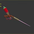 Red And Golden Household Spray Gun With Long Slender Nozzle Design