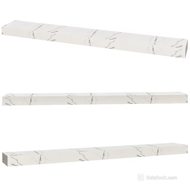 Long Marble Texture Partition Strips For Modern Interior Decorative Design 3d model