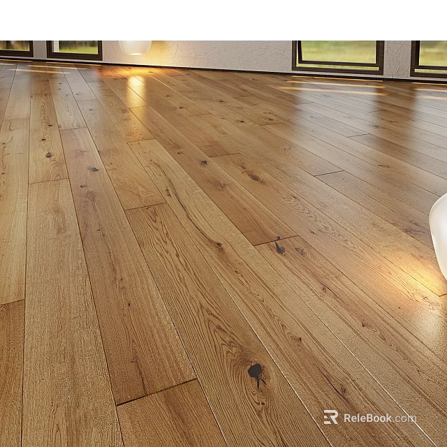 Natural Hardwood Flooring With Warm Light And Smooth Textured Surface 3d model 
