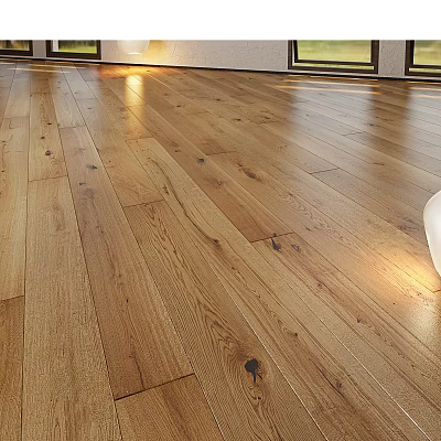 Natural Hardwood Flooring With Warm Light And Smooth Textured Surface 3d model