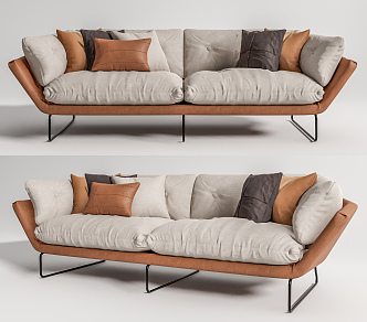 Modern double sofa 3d model