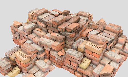 red brick building material scanning red brick scanning brick 3d model