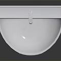 White Ceramic Standalone Washbasin With Silver Faucet And Metal Support Base