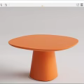 Modern Dining Table Round Dining Table 3d model