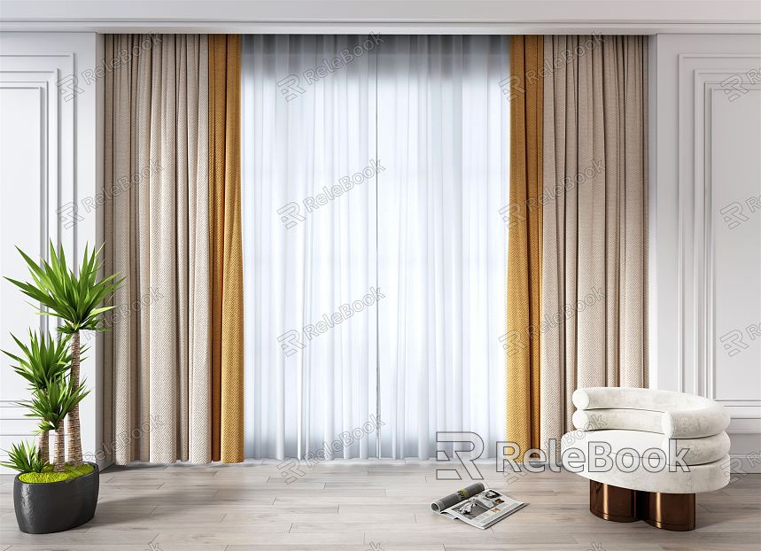 Modern Curtain Fabric Curtain model