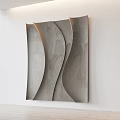 Modern Minimalist Wall Decor With Wavy Curved Design And Gray Textured Surface