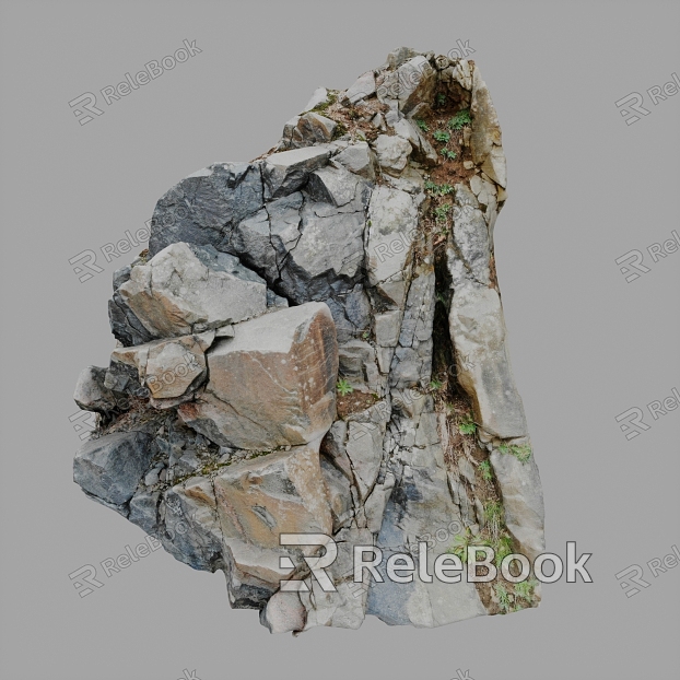 rock stone stone boulder granite natural landscape rockery model