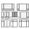 Black Window Frames With Various Designs And Multiple Structural Styles 3d model