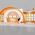 FLG2024 Frankfurt Exhibition Photo Spot With Orange Arch And LOGO Display Wall