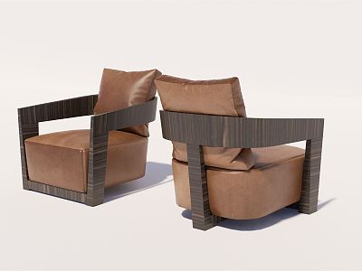 Modern Single Sofa Stool Sofa Chair model