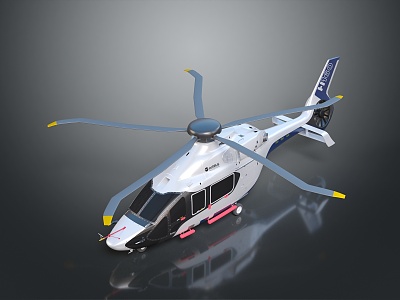 Helicopter Civil Helicopter Homemade Helicopter Realistic Model of Aircraft 3d model