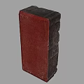 Durable Building Exterior Wall Using Red And Black Brick For Construction 3d model