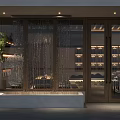 Restaurant Interior Design With Wooden Ceiling Round Tables Green Plants Natural Light And Shelves