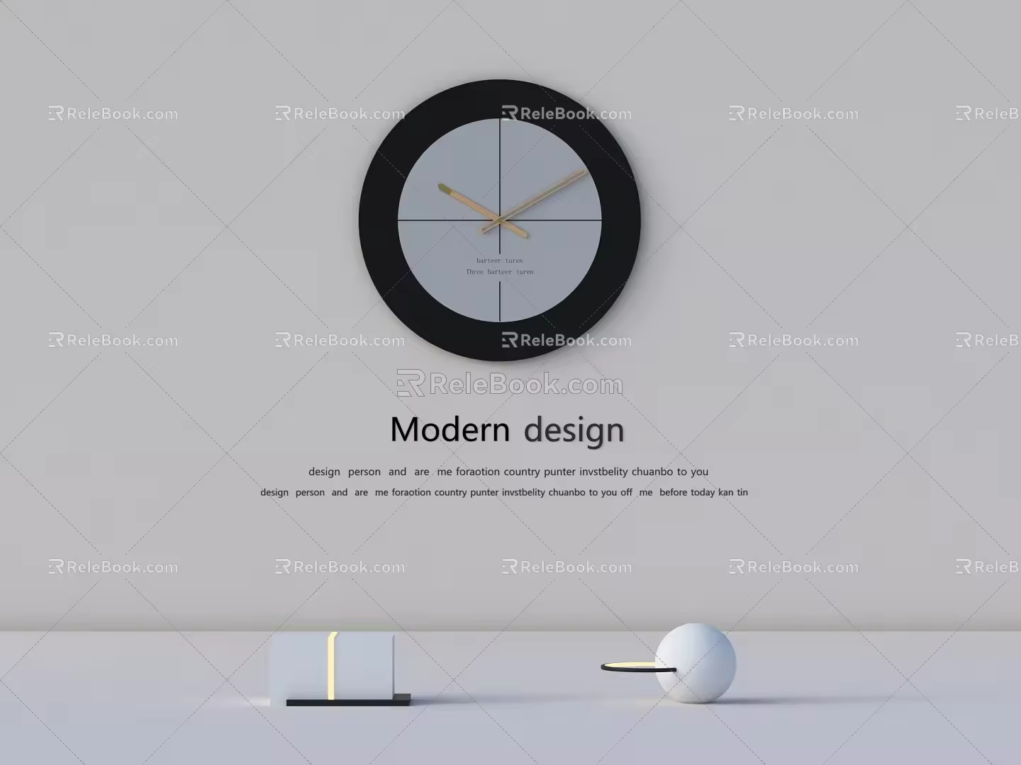 Simple Wall Clock 3d model