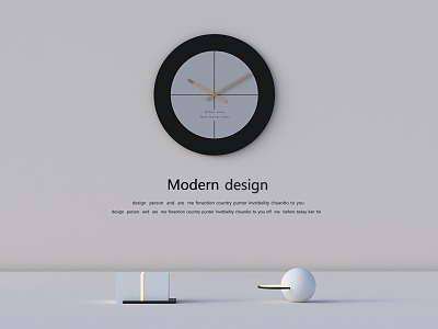 Simple Wall Clock 3d model