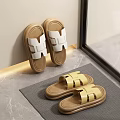Comfortable Thick Sole Casual Sandals In White And Beige With Simple Straps
