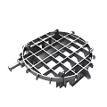 Round Metal Grid Structure With Circular Frame And Connecting Components
