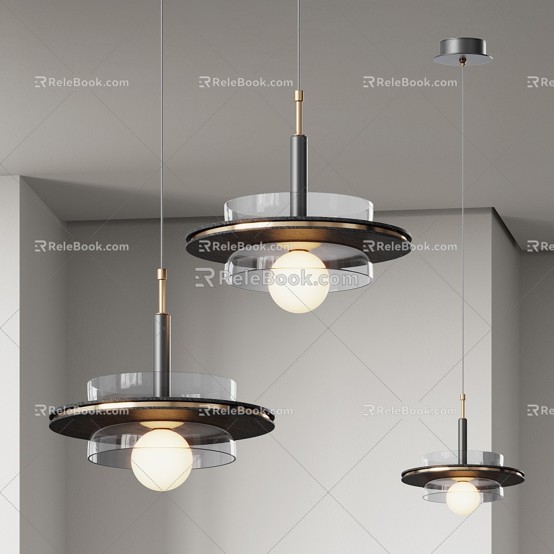 Modern Chandelier Light Luxury Minimalist Cream Style 3d model