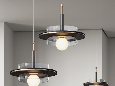 Modern Chandelier Light Luxury Minimalist Cream Style 3d model