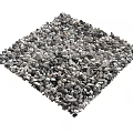 Gray And White Crushed Stone Pile For Landscaping And Construction Use 3d model