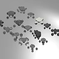 Multiple Outdoor Table Models Featuring Various Designs Shapes And Structures 3d model