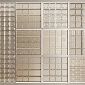 Modern glass brick partition 3d model