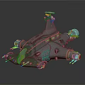 Modern Spaceship Spacecraft 3d model