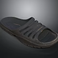 Black Daily Life Slipper With Comfortable Straps And Non Slip Sole Design