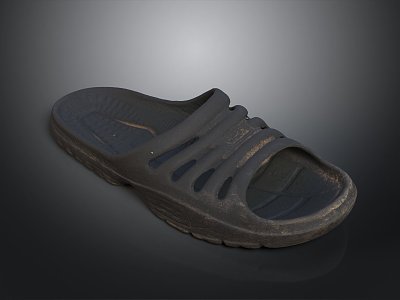 Plastic Slippers Flat Floor Slippers Leather Slippers Casual Slippers Sandals Beach Shoes Bubble Shoes 3d model