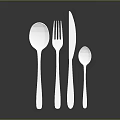Stainless Steel Cutlery Set Including Spoon Fork Knife And Small Spoon