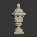 Elegant White Decorative Vase With Gold Accents Carved Patterns And Square Base For Home Decor