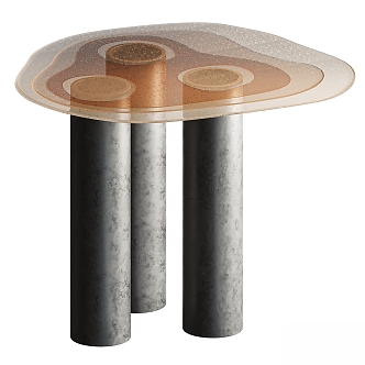 Modern coffee table side table corner table 3d model