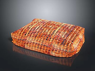 Stylish Woven Basket as Essential Household Item with Decorative Storage Features 3d model