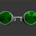 Sleek Daily Use Eyeglasses With Green Lenses White Frames And Reflection Design
