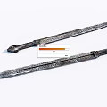 Ancient Swords With Intricate Carvings On Metallic Blades And Decorative Handles