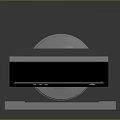 Vintage Desktop Computer On Reflective Surface With CRT Monitor Gray Tower And Black Screen