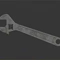 Durable Steel Adjustable Wrench Essential Hardware Tool For Repair Work 3d model