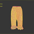 Stylish White Elastic Waist Pants With Delicate Lace Trim At Ankles Design