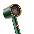Green Hair Dryer With Modern Design Sleek Handle And Transparent Nozzle