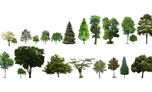 Modern Trees 3d model